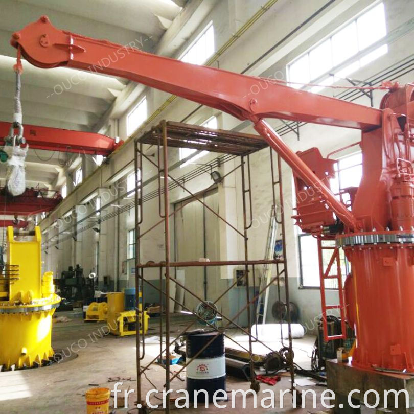 Stiff boom marine crane